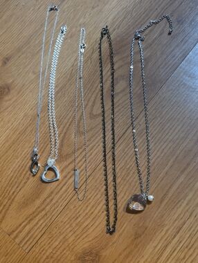 Silver Heart & Pendant Necklace Collection - Women Jewelry